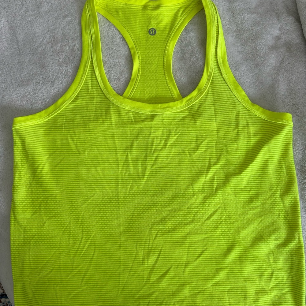 lululemon athletica Women's Neon Yellow Tank Top